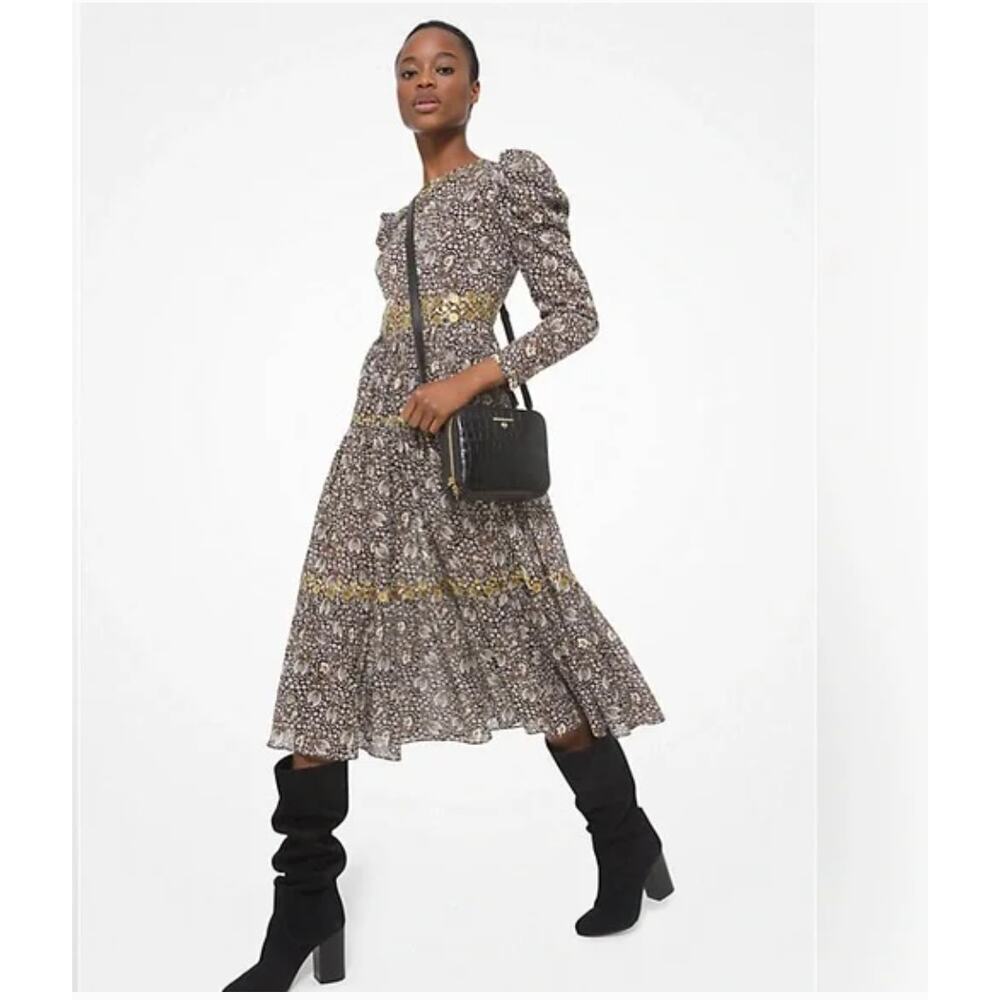 Michael Kors embellished paisley dress
